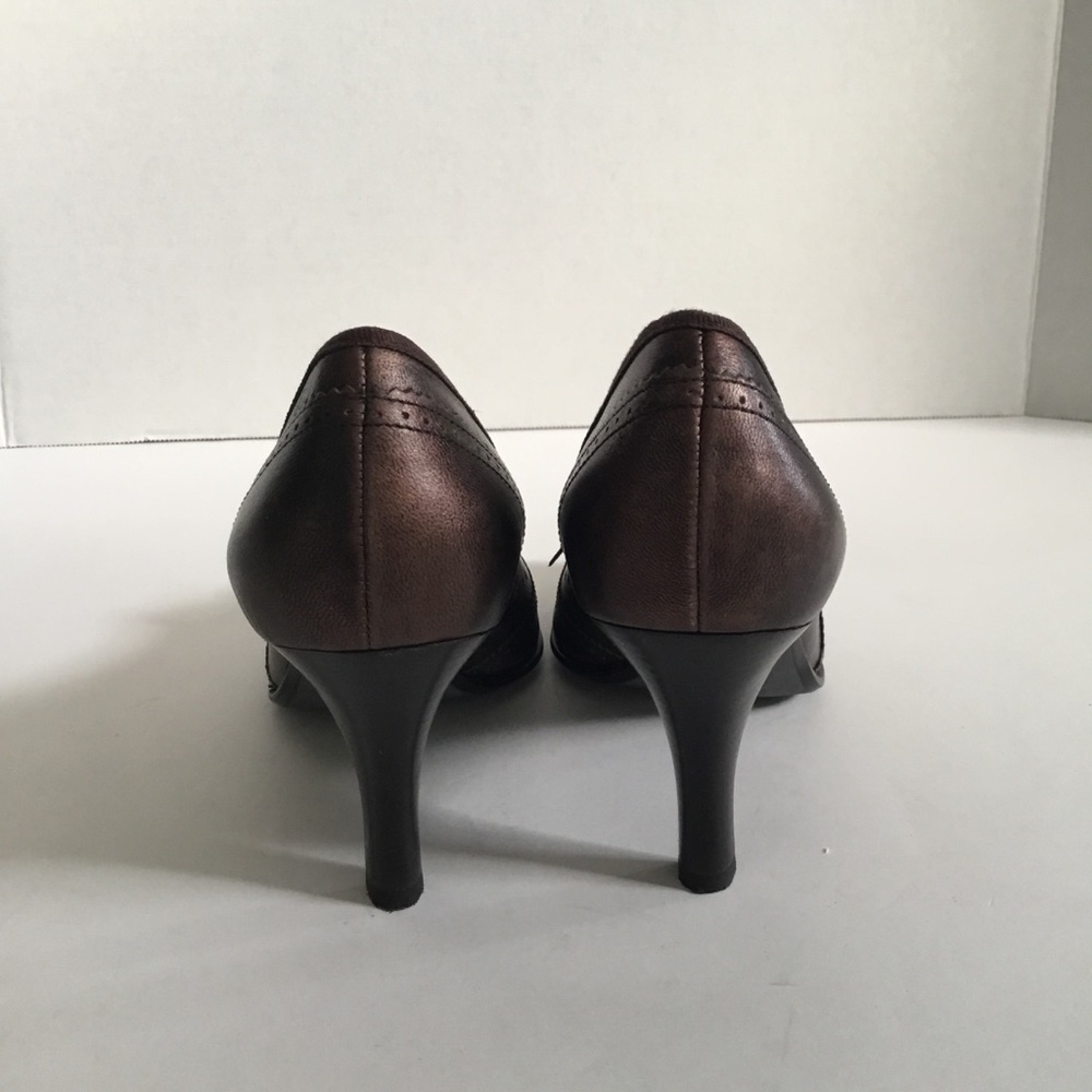 Franco Sarto Leather Peep Toe High Heel Pump - Picture 3 of 8
